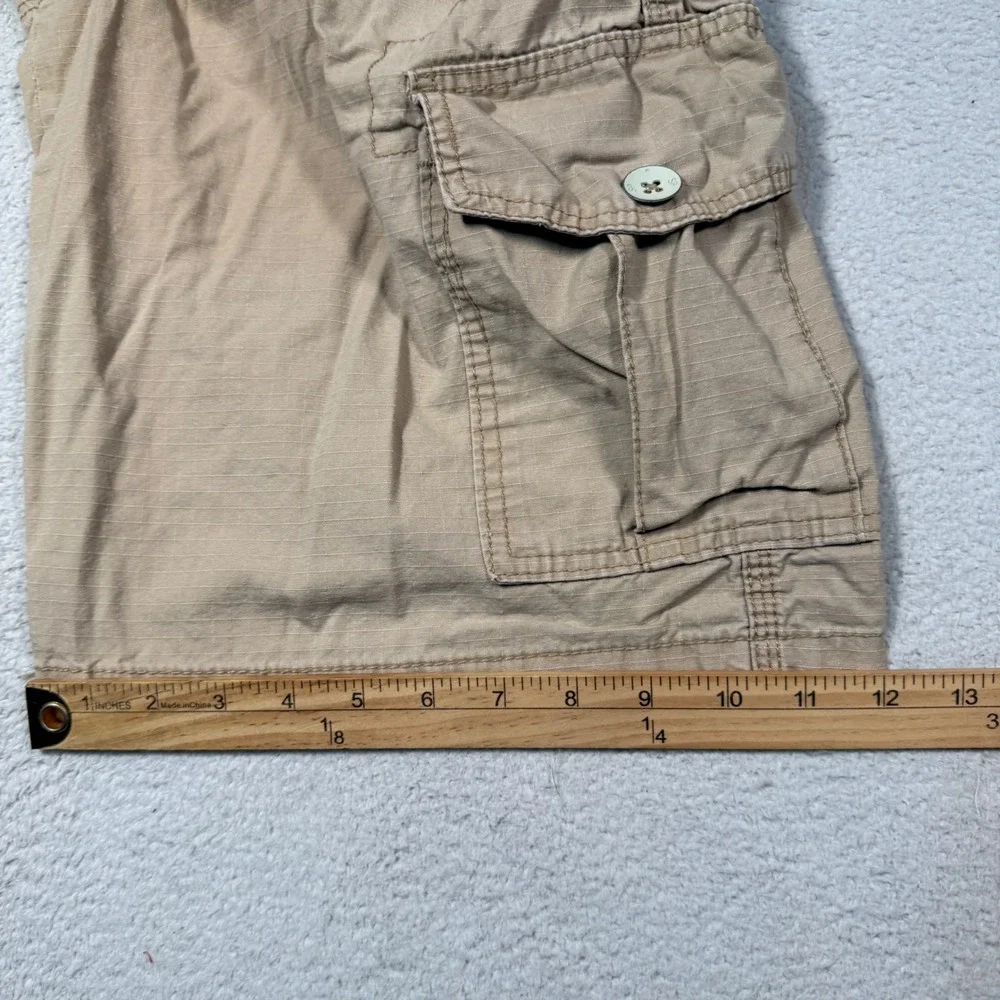 Vintage Y2K Southpole Cargo Shorts Mens‎ 34 Tan Ripstop Streetwear Baggy